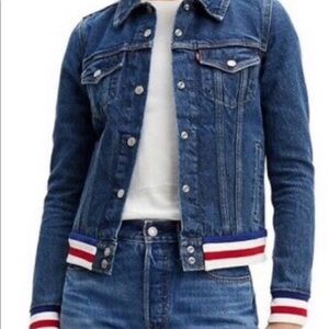 NEW Levi’s Rib trim Jean jacket red/white/blue SM